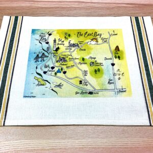 East Bay Map Kitchen Tea Towel