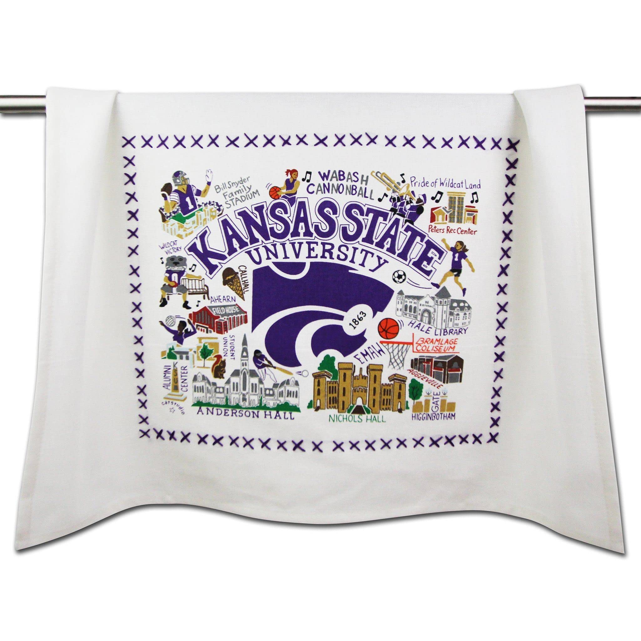 Catstudio Kansas State University Collegiate Dish & Hand Towel | Great for Kitchen, Bar, & Bathroom