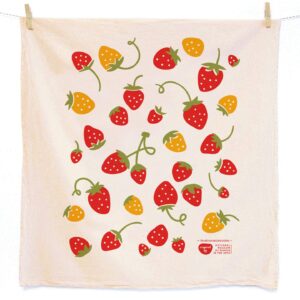 strawberry kitchen flour sack towel