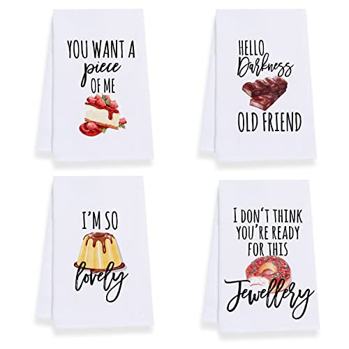 AOUYOA 18X26 Inch Funny Dish Towels I'm So Lovely Kitchen Towel Cute Washable Dinner Napkins(Lovely)