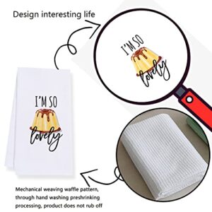 AOUYOA 18X26 Inch Funny Dish Towels I'm So Lovely Kitchen Towel Cute Washable Dinner Napkins(Lovely)