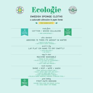 Ecologie by Danica Swedish Sponge Reusable Dishcloth Pineapples 6.5 x 8 inches, Set of 3