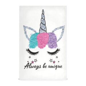 tarity cute unicorn kitchen towels set of 4 pack soft and absorbent dish towels 28x18 in large cleaning cloth hand towels with hanging loop polyester tea towels dish rags