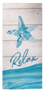 kay dee designs coastal tranquility relax tea kitchen towel, multi