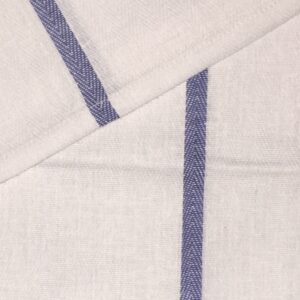 1 Dozen 100% Cotton Blue Stripe Herringbone Kitchen Dish Towels Lint Free