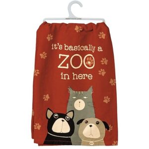 primitives by kathy decorative kitchen towel - it's basically a zoo in here