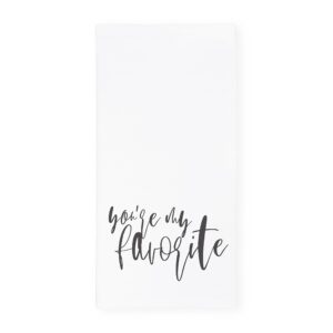 the cotton & canvas co. you're my favorite soft and absorbent kitchen tea towel, flour sack towel and dish cloth, for her