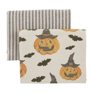 mud pie halloween towel sets, pumpkin