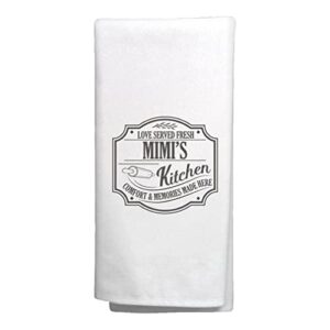 thiswear gifts for mimi love served fresh mimi's kitchen comfort memories made here decorative kitchen tea towel white