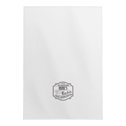 ThisWear Gifts for Mimi Love Served Fresh Mimi's Kitchen Comfort Memories Made Here Decorative Kitchen Tea Towel White