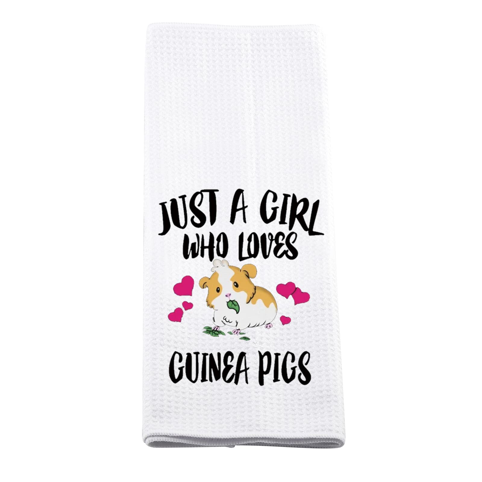 CMNIM Guinea Pig Kitchen Towels,Just a Girl Who Loves Guinea Pigs Accessories,Pet Dish Towels,Farmhouse Decor, Housewarming Gift (Guinea Pig Kitchen Towels)