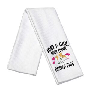 CMNIM Guinea Pig Kitchen Towels,Just a Girl Who Loves Guinea Pigs Accessories,Pet Dish Towels,Farmhouse Decor, Housewarming Gift (Guinea Pig Kitchen Towels)