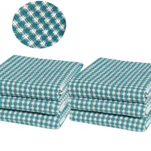 Weaver's Case 100% Cotton Kitchen Dish Towel 6-Piece Set 16x26 Super Absorbent - Drying & Cleaning - Everyday Kitchen Basic Waffle Dishtowel (16x26, Teal)