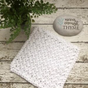 Handmade Cotton Kitchen Dish Cloths White Set of 3 Eco Friendly Wash Cloths Crochet Dishcloths