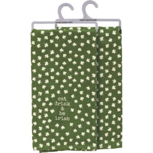 primitives by kathy eat drink & be irish dish towel