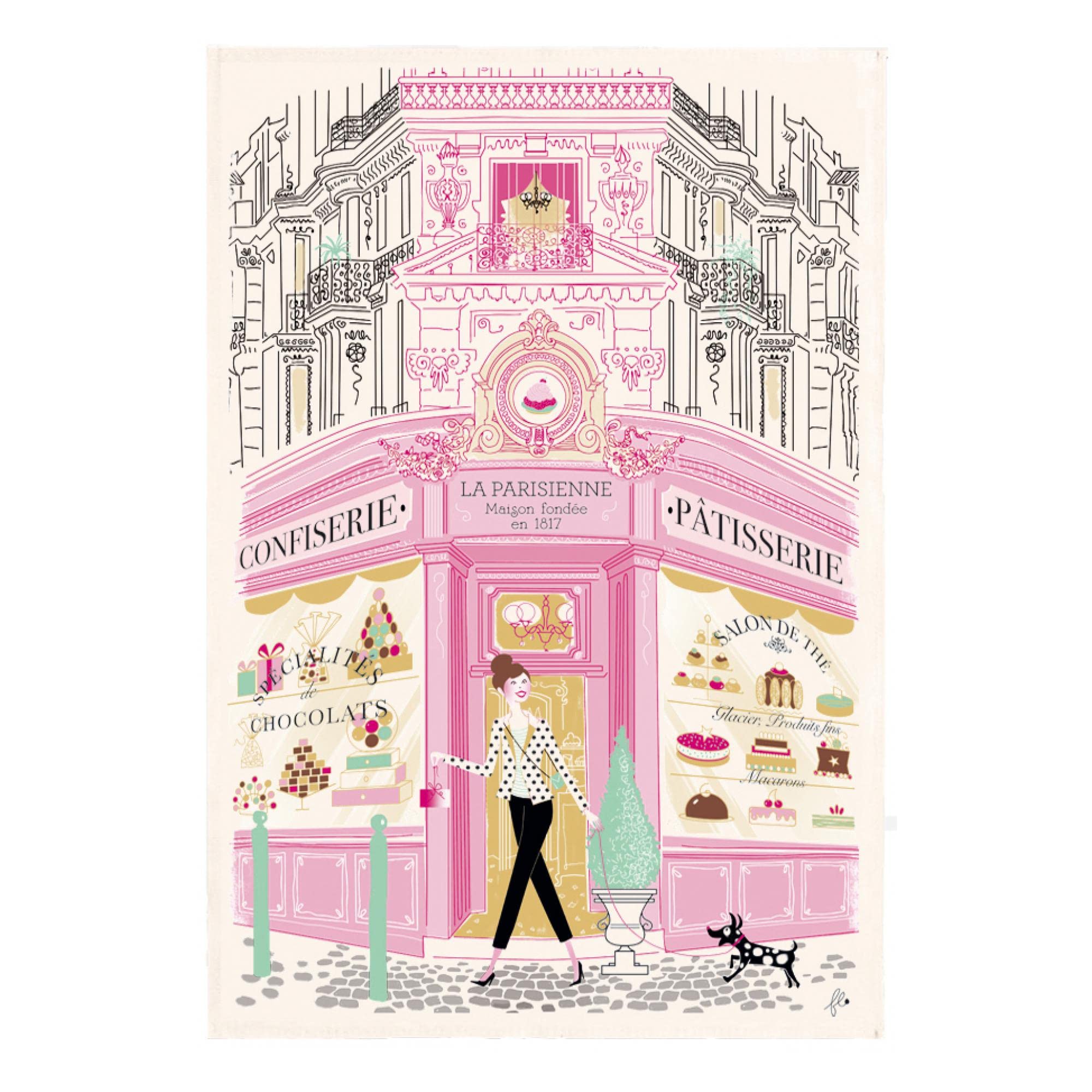 Torchons & Bouchons Pastry Shop Tea Towel