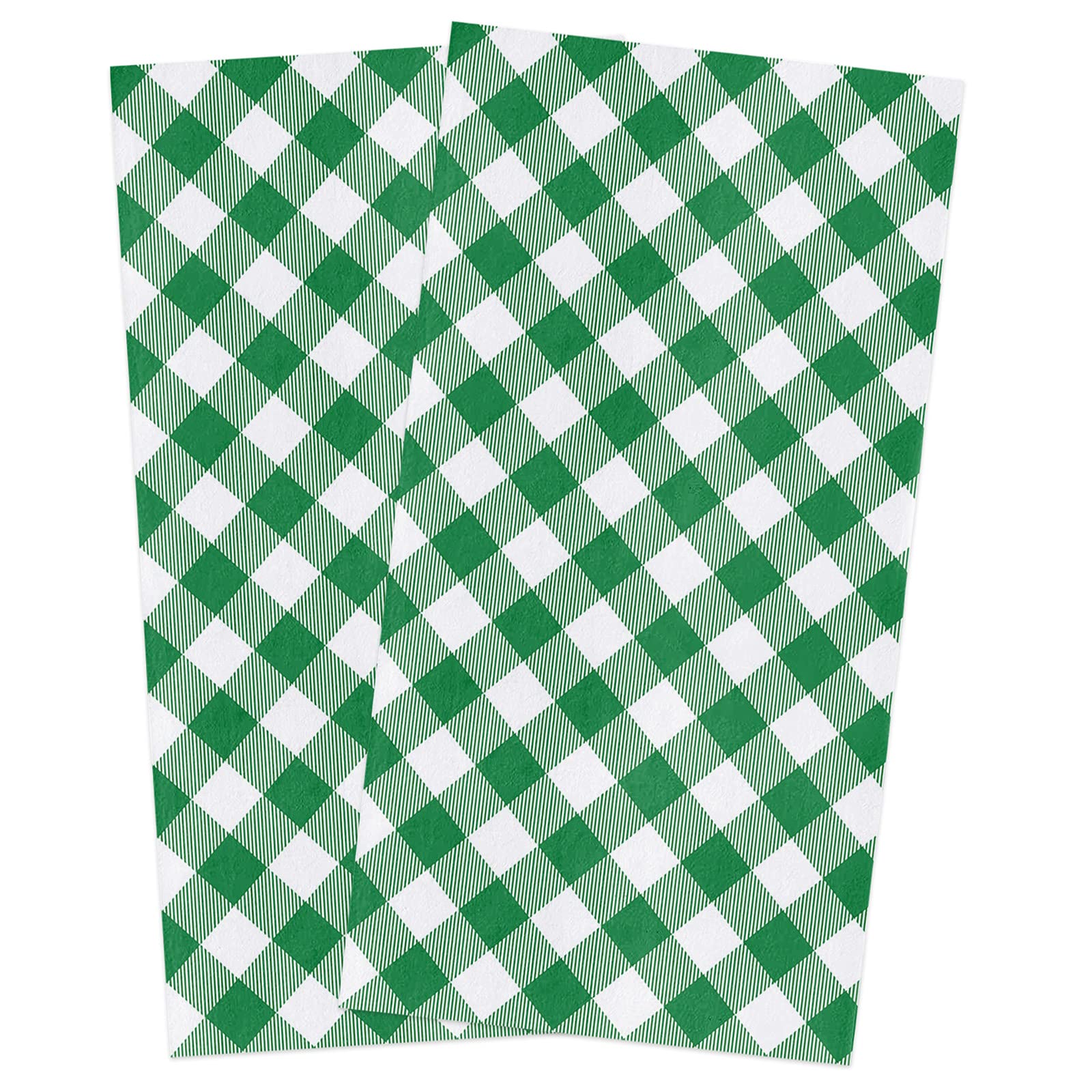 Kitchen Towels Dark Green Buffalo Check Plaid Dish Towel Farmhouse Style Dishcloths 18x28 Inches Absorbent Soft Cotton Dish Cloths Bar Towels & Tea Towels