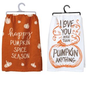 thanksgiving pumpkin spice kitchen towel fall autumn home decor, set of 2, kitchen decorations