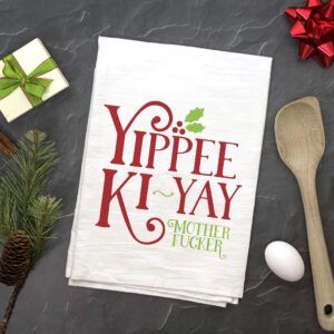 RubiaRojo Yippee Ki Yay Holiday Flour Sack Kitchen Hand Towel