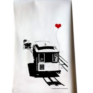 San Francisco Cable Car Floursack Tea Towel