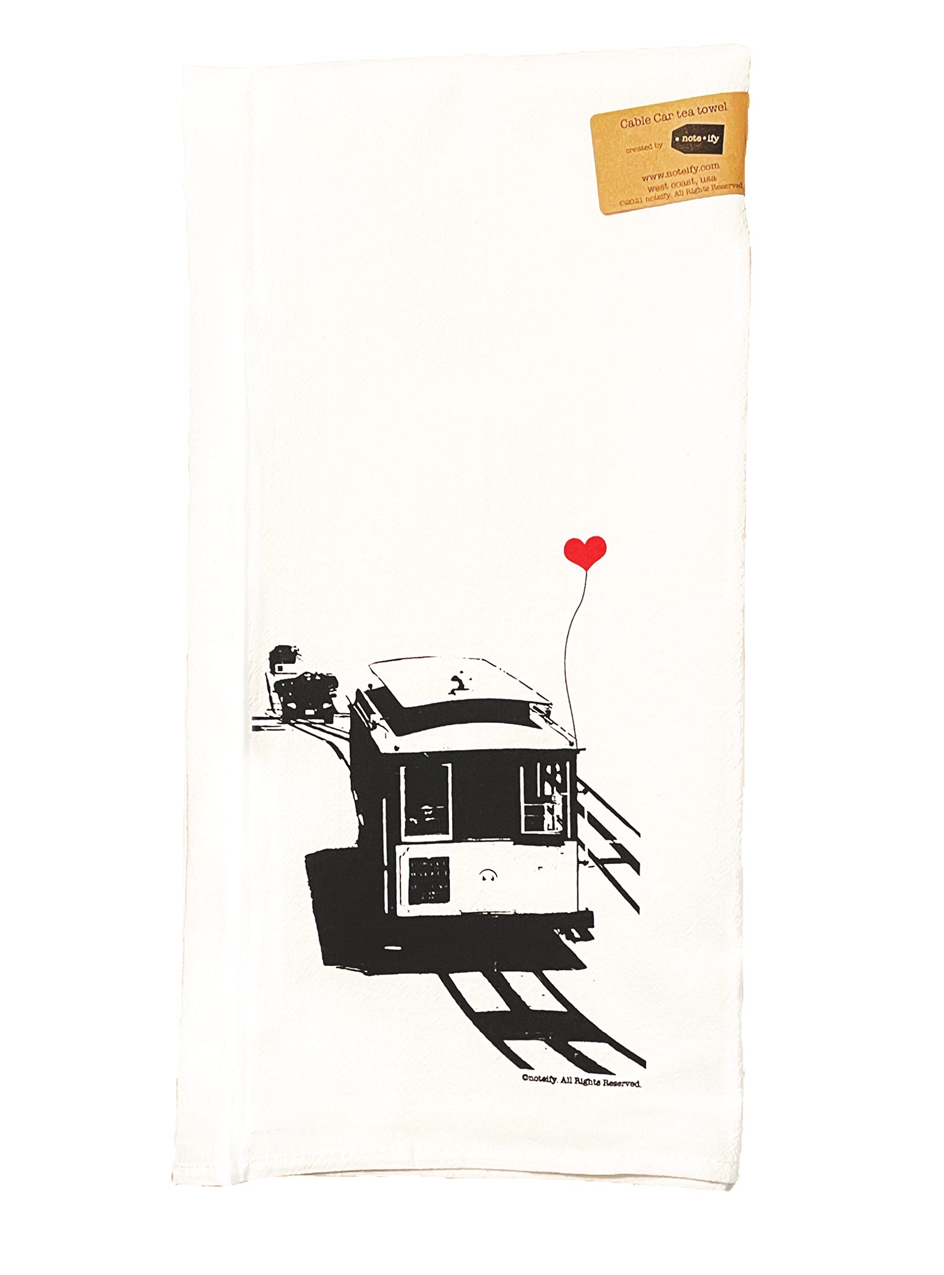 San Francisco Cable Car Floursack Tea Towel