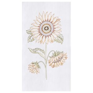 c&f home sunflower flour sack kitchen towel decor decoration 18" x 27" white
