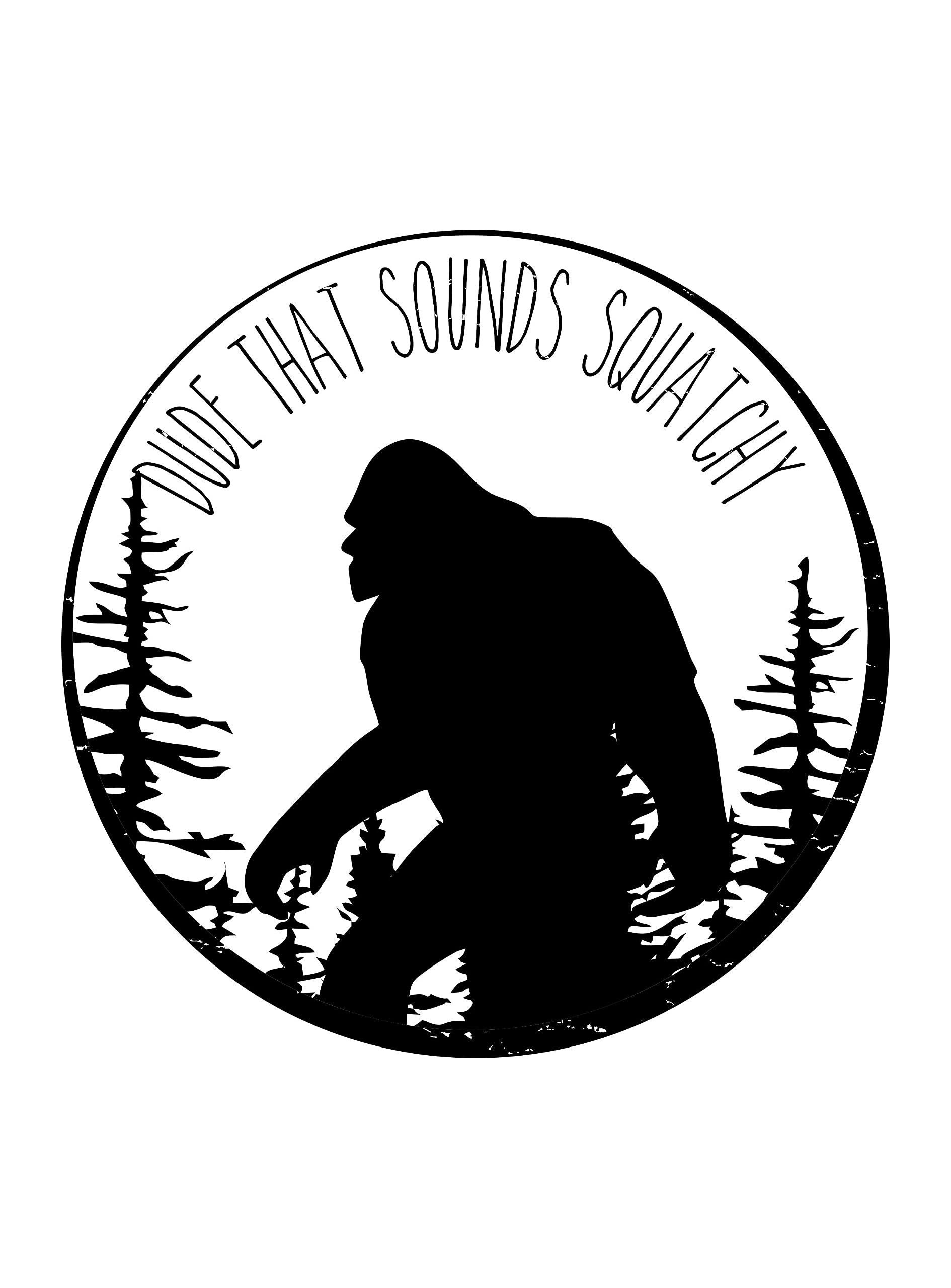 Funny Tea Towel | Bigfoot Sasquatch Searcher | Kitchen Dish Towel | Flour Sack