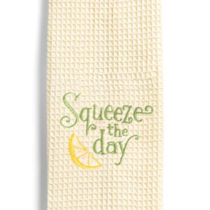 DEMDACO Squeeze The Day Yellow Lemon 69 inch Cotton Fashion Kitchen Boa