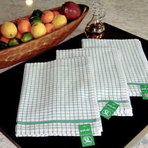 poli-dri Kitchen Tea Towels by Samuel Lamont and Sons (Green, 3 Pack)