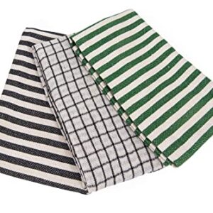 Creative Co-Op Striped Cotton (Set of 3 Pieces) Tea Towels, Multicolored