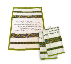 royal tara set of 2 tea towel irish blessing-irish weave
