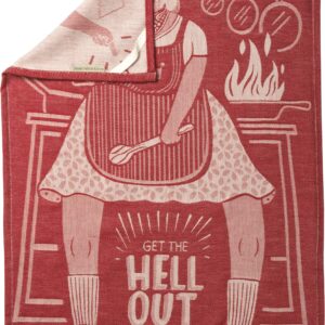 Primitives by Kathy LOL Made You Smile Jacquard Dish Towel, 20" x 28", Get The Hell Out of My Kitchen