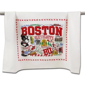 catstudio dish towel, boston university terriers hand towel - collegiate kitchen towel for boston university fans for students, graduation, parents and alums