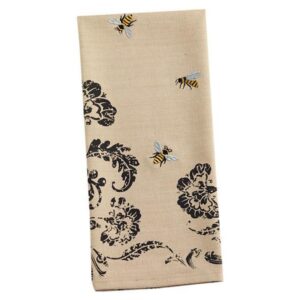 embroidered bumble bee kitchen towel