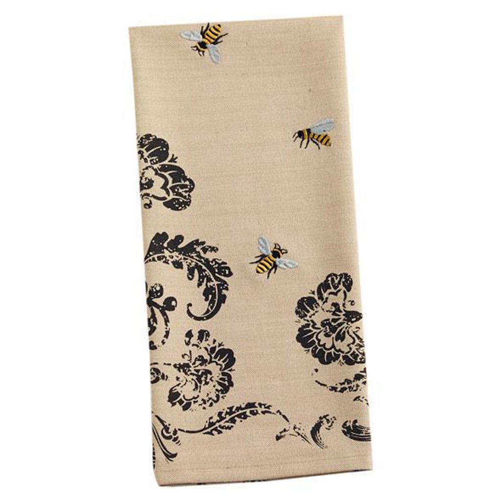 Embroidered Bumble Bee Kitchen Towel