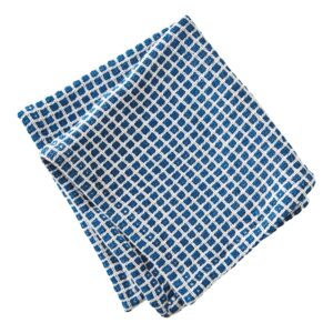 tag textured check dishcloth set of 2 navy blue