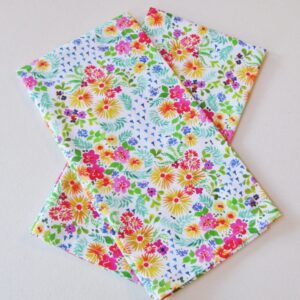 Springtime Flowers Tea Towels (Set of 2) 100% Cotton 28" x 18" Made In USA Multi-Colored Floral Print