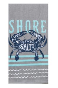 kay dee designs live salty crab dp dish towel, 16 x26, various