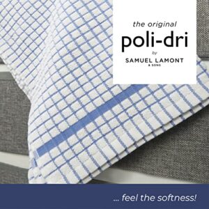 Samuel Lamont Poli-dri Towel White with Cornflower Blue