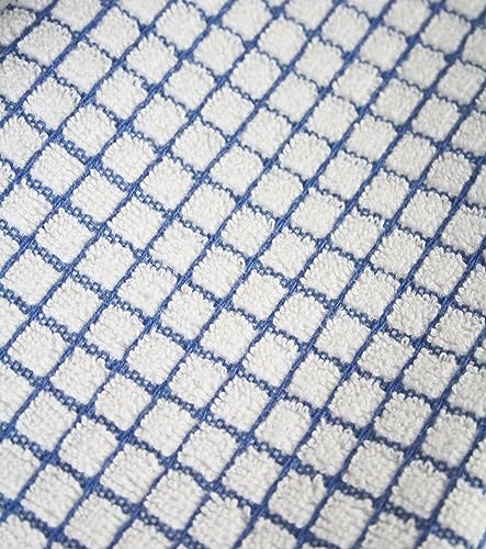 Samuel Lamont Poli-dri Towel White with Cornflower Blue