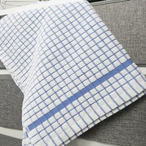 Samuel Lamont Poli-dri Towel White with Cornflower Blue