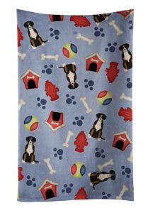 caroline's treasures bb2650ktwl dog house collection greater swiss mountain dog kitchen towel dish cloths guest hand towel decorative bathroom towel for face,tea, dishcloth, kitchen and bath