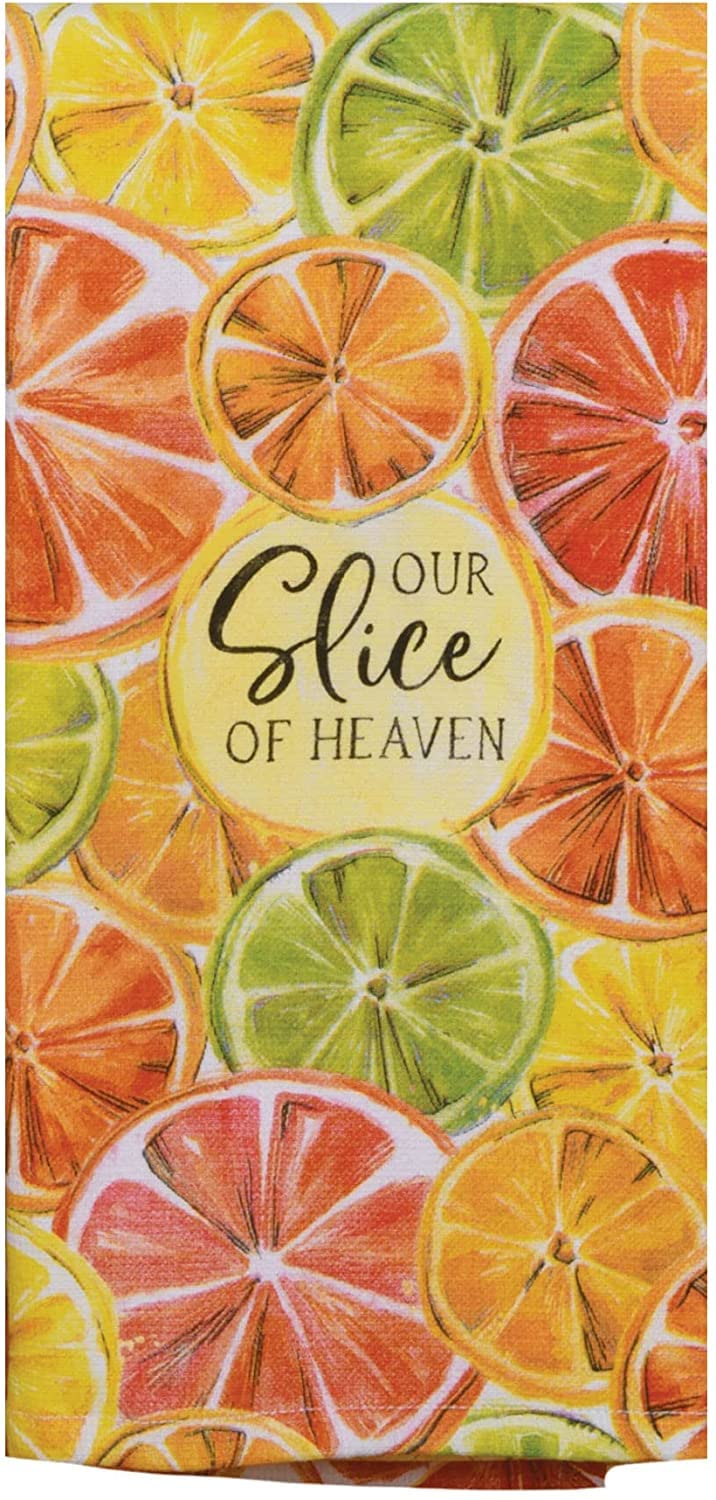 Citrus Kitchen Dual Purpose Terry Towel Set of 3 Slice of Heaven by Kay Dee Designs Lemon Orange Orchard Cotton100%