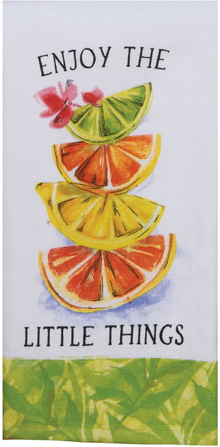 Citrus Kitchen Dual Purpose Terry Towel Set of 3 Slice of Heaven by Kay Dee Designs Lemon Orange Orchard Cotton100%