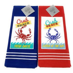 dii crab shack embellished dishtowel 2 pk. set