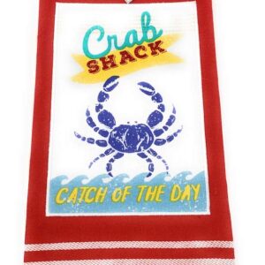 DII Crab Shack Embellished Dishtowel 2 pk. Set