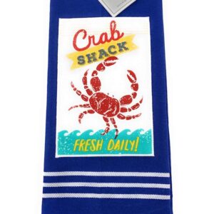 DII Crab Shack Embellished Dishtowel 2 pk. Set