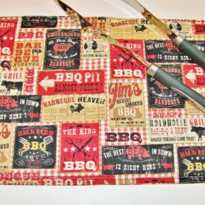 BBQ Print Kitchen Towels (Set of 2) Lightweight Dish Towels 100% Cotton Wash/Dry 28" x 18" Grilling Cookout Patio Design