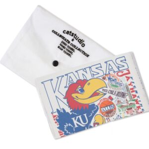 Catstudio Dish Towel, University of Kansas Jayhawks Hand Towel - Collegiate Kitchen Towel for Kansas Fans for Graduation, Game Day, Students & Alums