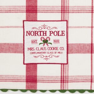 DII Vintage Christmas Tea Towels Decorative Holiday Kitchen Dish Towel Set, 18x28, North Pole Plaid, 2 Piece